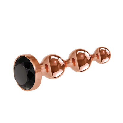 Gender X GOLD DIGGER Large - Rose Gold Large Butt Plug with Black Gem Base Gender X