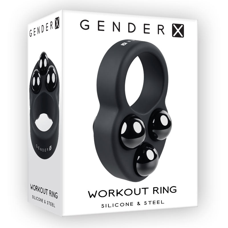 Gender X WORKOUT RING - Black Weighted Cock Ring Gender X