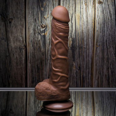 Gender X 10'' FLEXSKIN POSEABLE TRUE FEEL - Dark - Brown 29.2 cm Poseable Dong Gender X