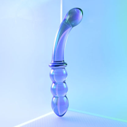 Gender X LUSTROUS GALAXY WAND - Blue/Violet Glass 18.5 cm Double Ended Massager Gender X