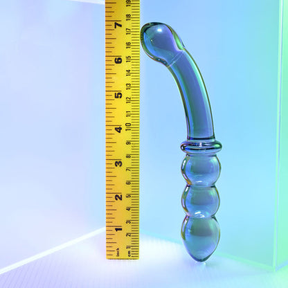 Gender X LUSTROUS GALAXY WAND - Blue/Violet Glass 18.5 cm Double Ended Massager Gender X