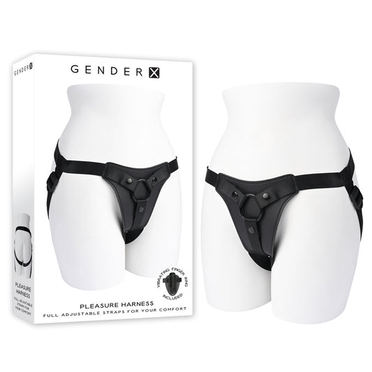 Gender X PLEASURE HARNESS - Black Adjustable Harness (No Probe Included) Black - Club X