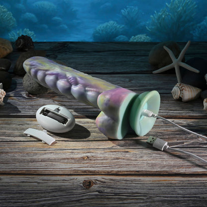 Gender X MONSTER'S BALL - USB Rechargeable Vibrating and Thrusting Fantasy Dildo with Wireless Remote Gender X