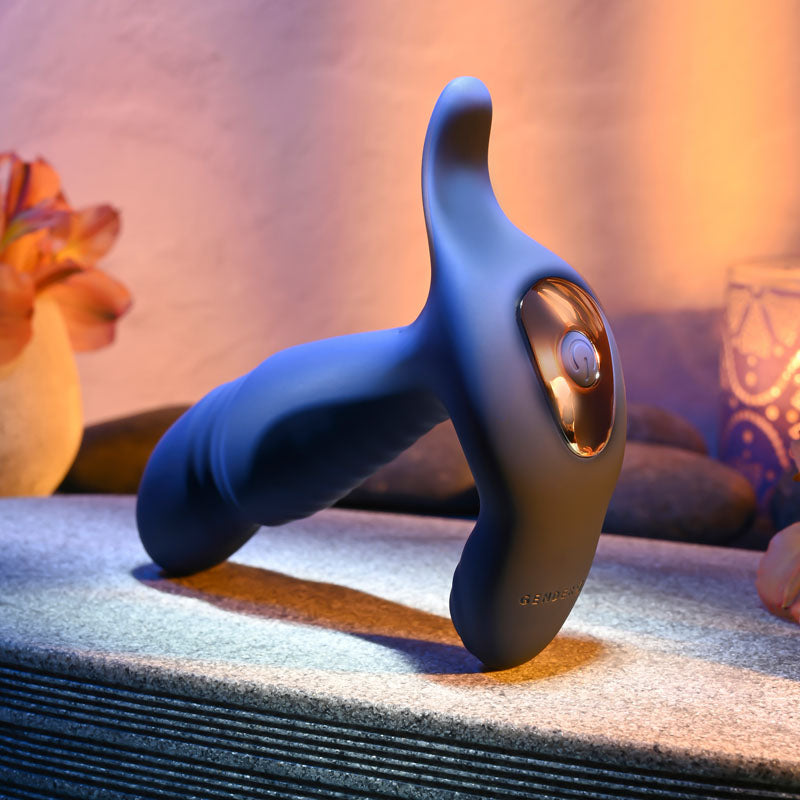 Gender X TRUE BLUE - Blue 13.5 cm USB Rechargeable Thrusting Prostate Massager Gender X
