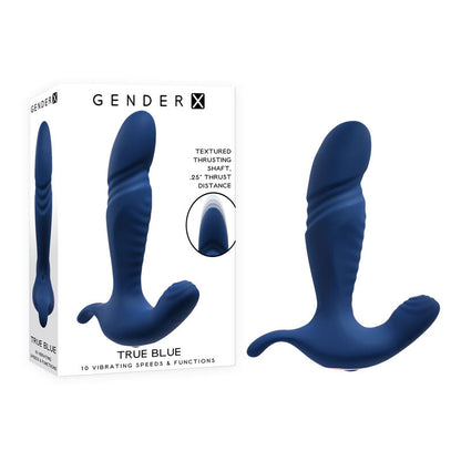 Gender X TRUE BLUE - Blue 13.5 cm USB Rechargeable Thrusting Prostate Massager Gender X