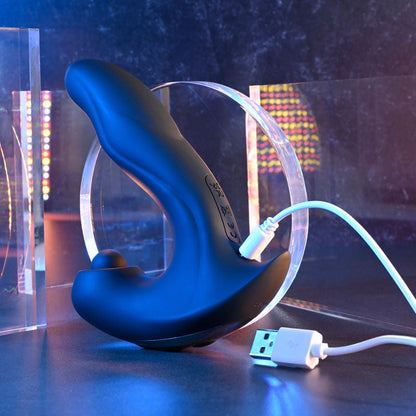 Gender X MAD TAPPER - Black USB Rechargeable Double Tapping Vibrating Massager Gender X