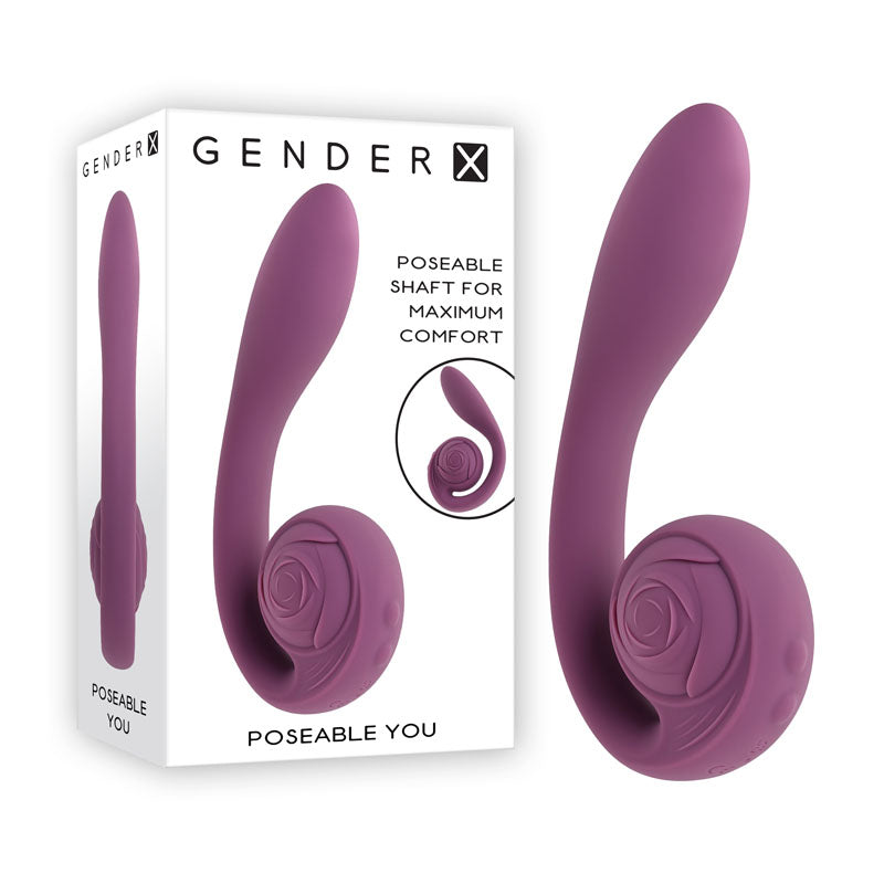 Gender X POSEABLE YOU - Purple USB Rechargeable Poseable Vibrator Gender X