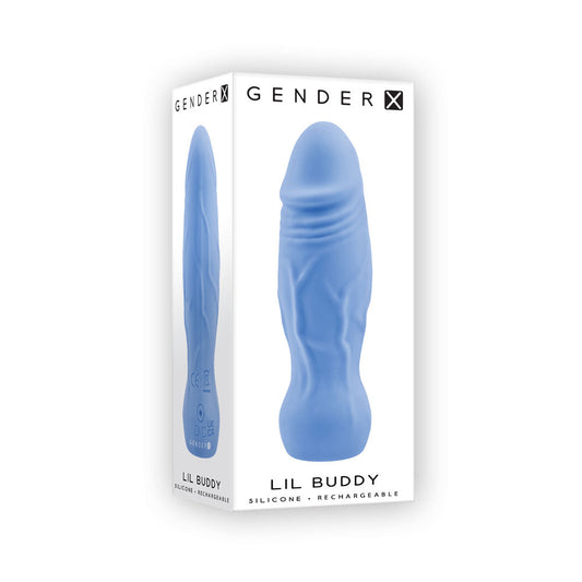 Gender X LIL BUDDY - Light Blue 10.1 cm USB Rechargeable Mini Vibrator Gender X