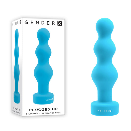 Gender X PLUGGED UP - Blue 13.6 cm USB Rechargeable Butt Plug Blue - Club X