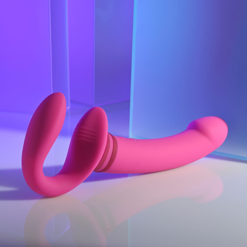 Gender X SHARING IS CARING - Pink 21.9 cm USB Rechargeable Strapless Strap-On Gender X