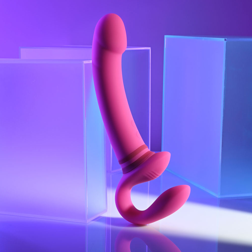 Gender X SHARING IS CARING - Pink 21.9 cm USB Rechargeable Strapless Strap-On Gender X