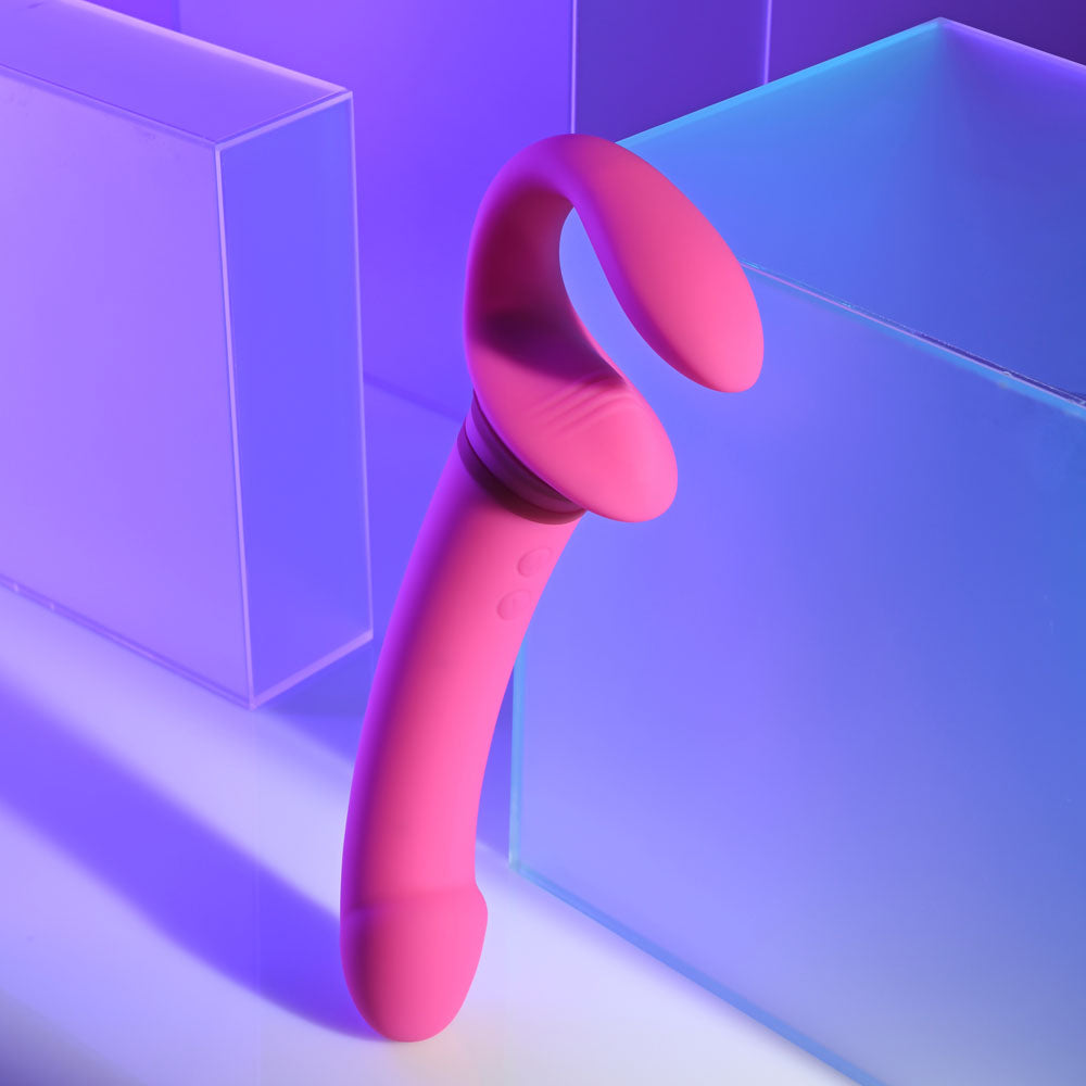 Gender X SHARING IS CARING - Pink 21.9 cm USB Rechargeable Strapless Strap-On Gender X