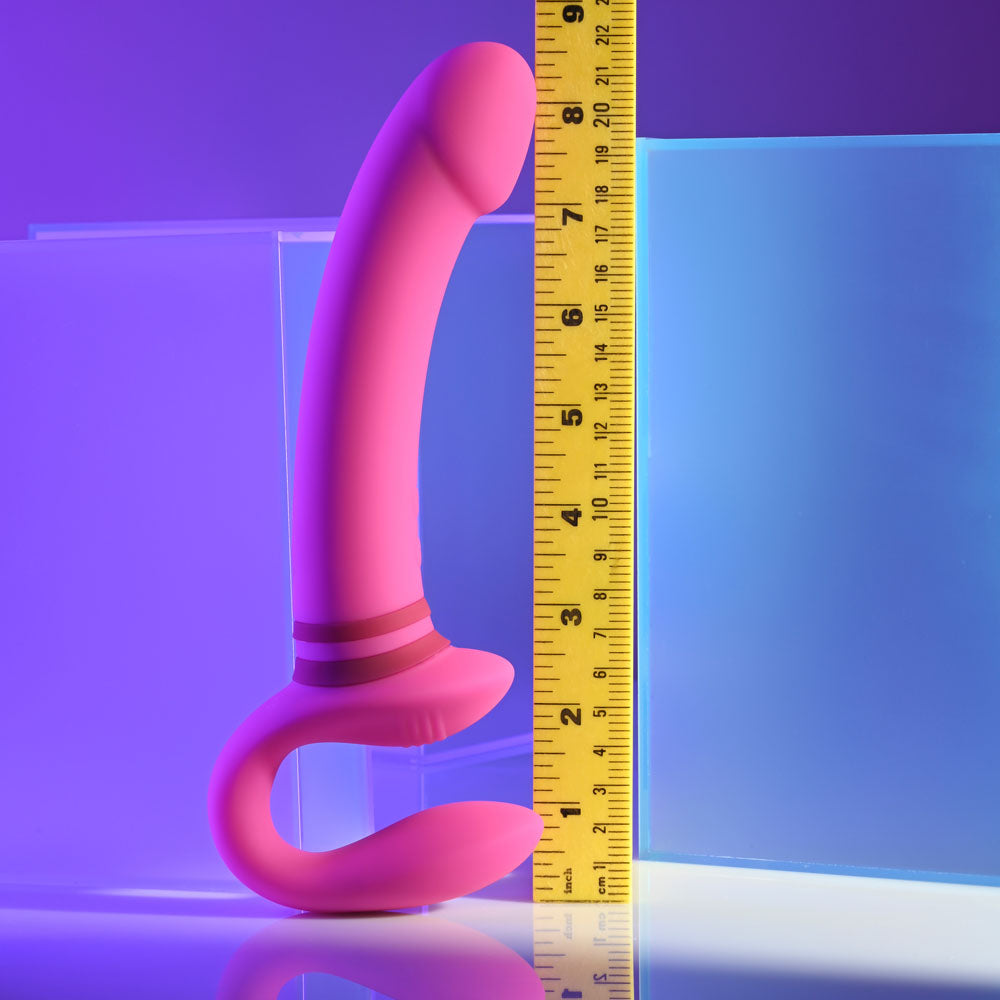 Gender X SHARING IS CARING - Pink 21.9 cm USB Rechargeable Strapless Strap-On Gender X