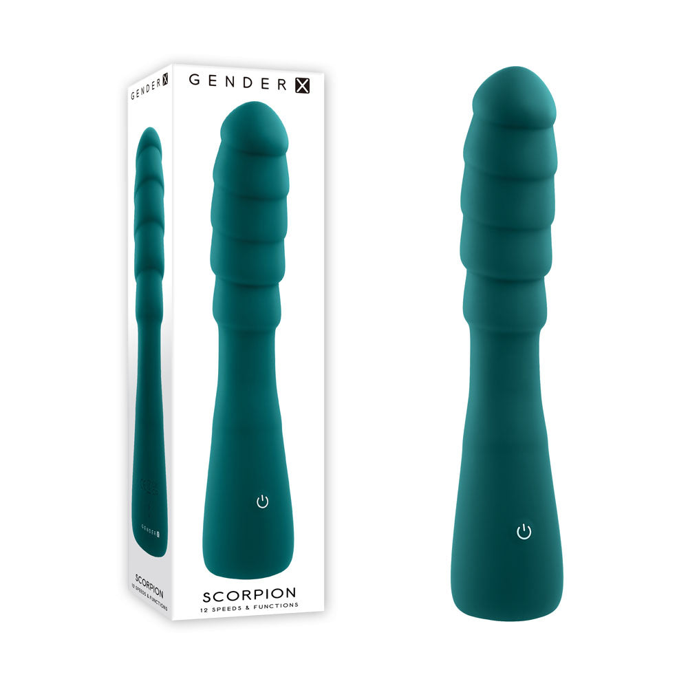 Gender X SCORPION - Green 21.2 cm USB Rechargeable Vibrator Gender X