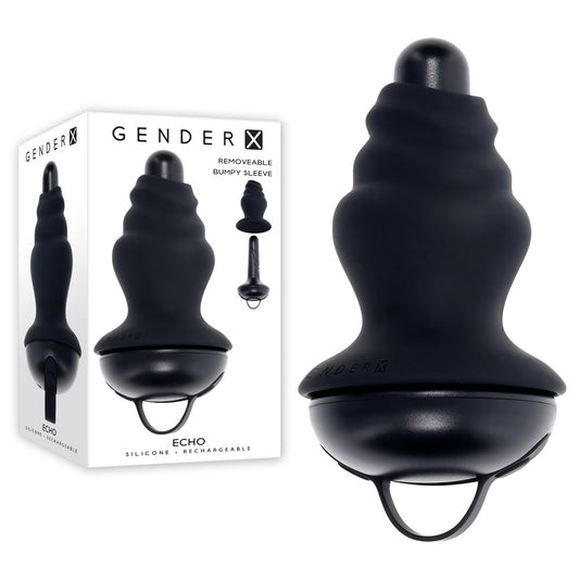 Gender X ECHO - Black 15.3 cm USB Rechargeable Butt Plug Black - Club X