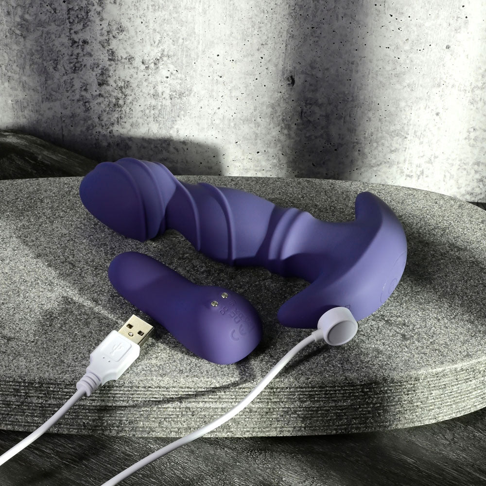 Gender X RING IT - Purple 16.5 cm USB Rechargeable Vibrator with Wireless Remote Gender X