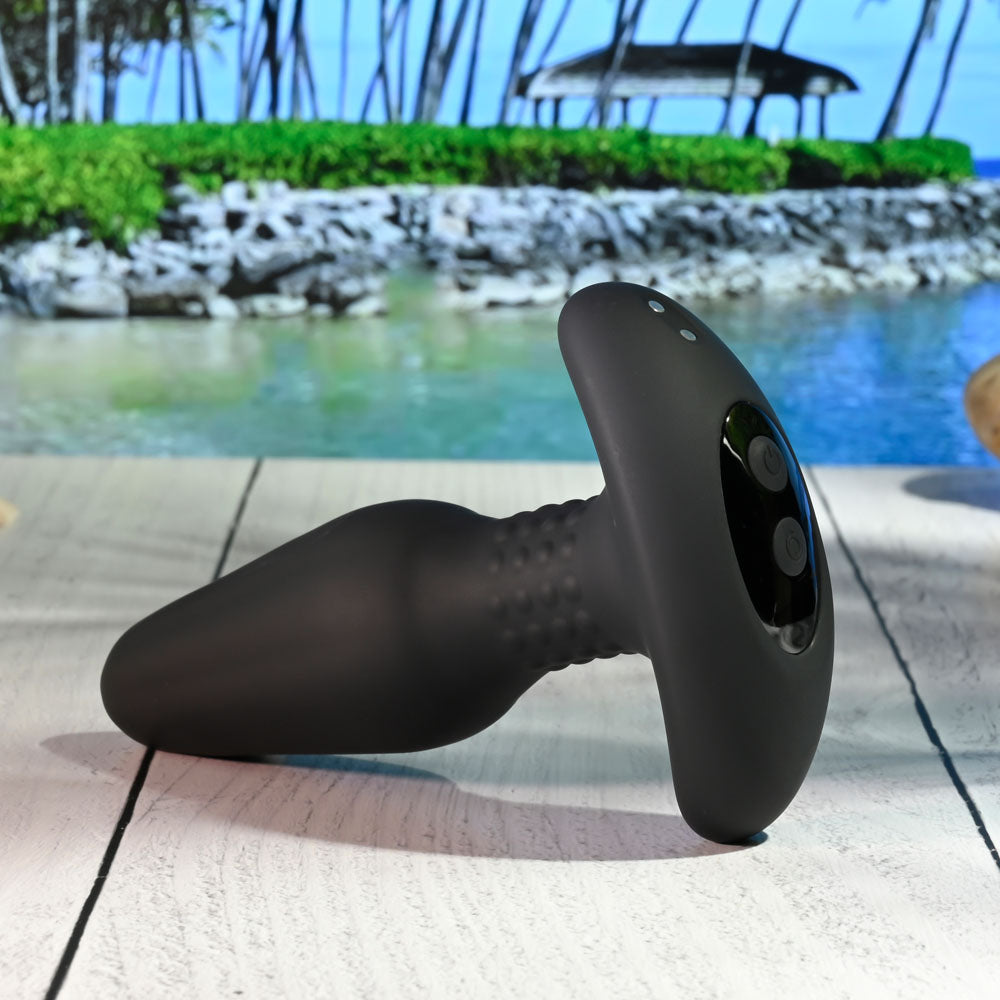 Gender X TEAMWORK - Black USB Rechargeable Rimming Butt Plug & Vibrating Cock Ring Gender X