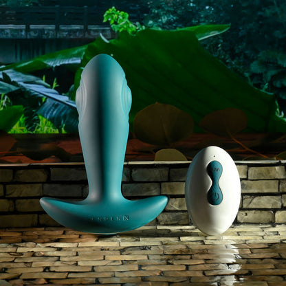 Gender X TUNNEL TAPPER - Grey 12.1 cm USB Rechargeable Tapping Anal Plug with Wireless Remote Gender X