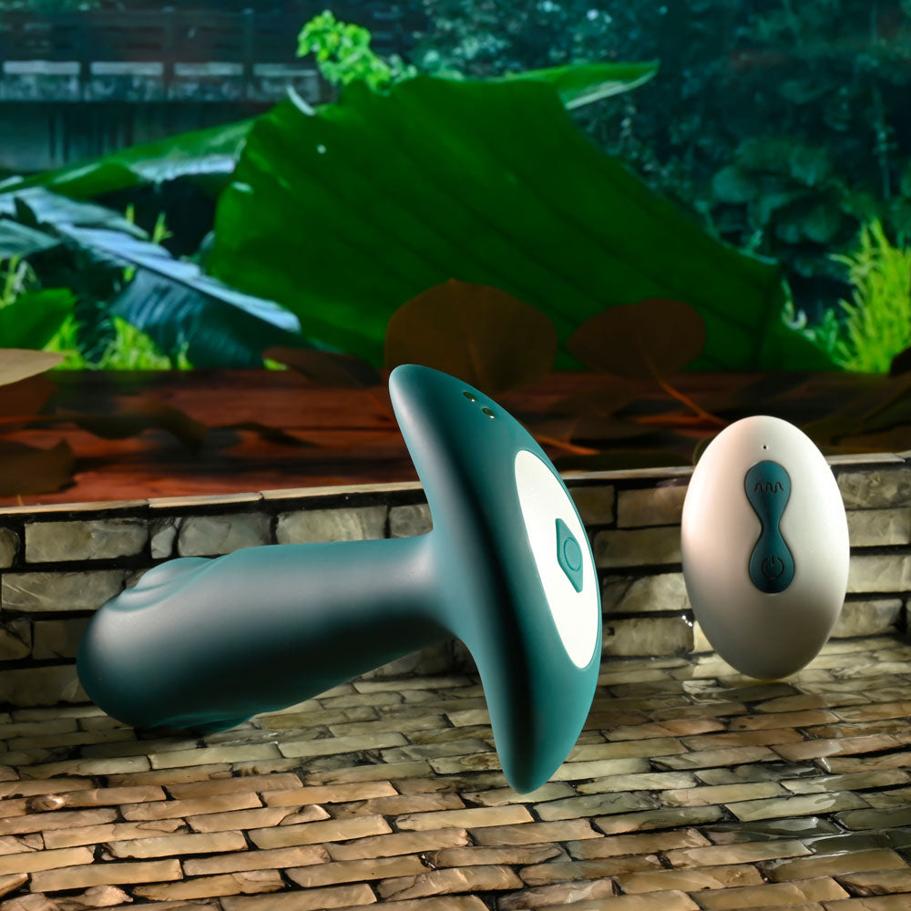 Gender X TUNNEL TAPPER - Grey 12.1 cm USB Rechargeable Tapping Anal Plug with Wireless Remote Gender X