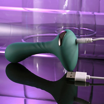 Gender X GOES ANYWHERE - Green 12.4 cm USB Rechargeable Vibrator Gender X