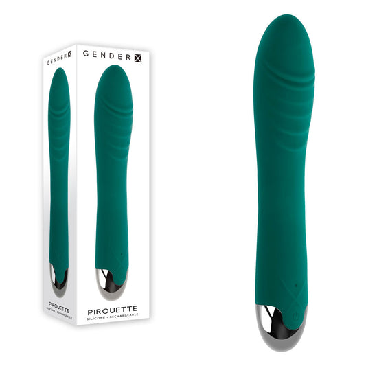 Gender X PIROUETTE - Green 20.6 cm USB Rechargeable Vibrator Gender X