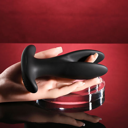 Gender X SPREAD THE LOVE - Black USB Rechargeable Stretching Anal Plug with Wireless Remote Gender X