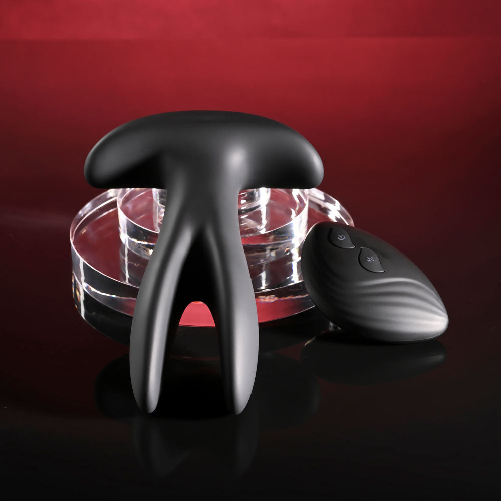 Gender X SPREAD THE LOVE - Black USB Rechargeable Stretching Anal Plug with Wireless Remote Gender X
