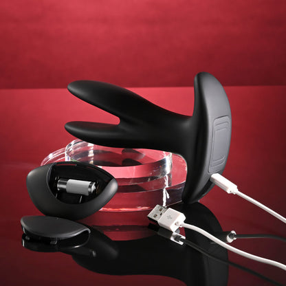 Gender X SPREAD THE LOVE - Black USB Rechargeable Stretching Anal Plug with Wireless Remote Gender X