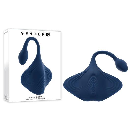 Gender X DAILY GRIND - Blue USB Rechargeable Grinding Pad with Anal Plug Blue - Club X