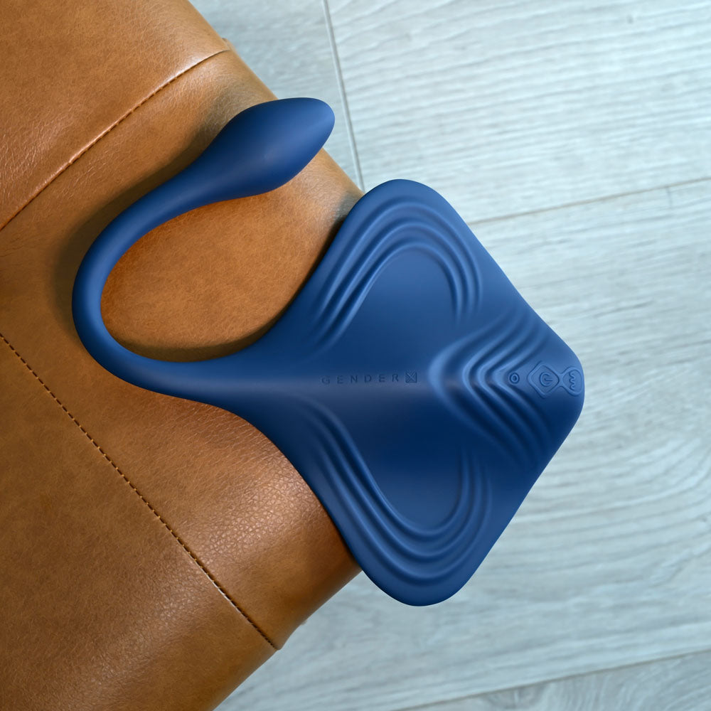 Gender X DAILY GRIND - Blue USB Rechargeable Grinding Pad with Anal Plug Gender X