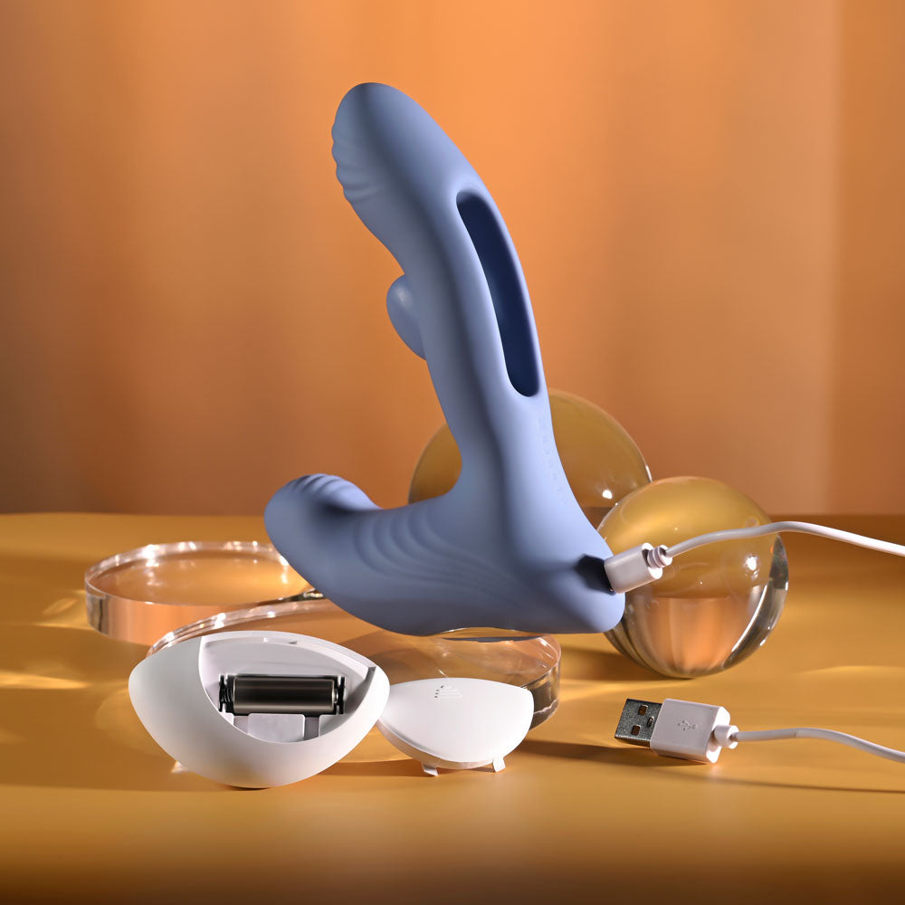 Gender X FLAPJACK - Blue USB Rechargeable Flapping Vibrator Gender X
