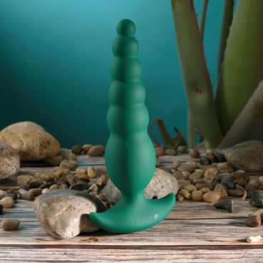Gender X THE RATTLER - Green 17 cm USB Rechargeable Vibrating and Twirling Anal Plug Gender X