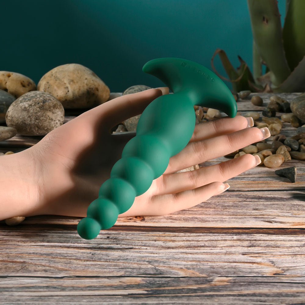 Gender X THE RATTLER - Green 17 cm USB Rechargeable Vibrating and Twirling Anal Plug Gender X