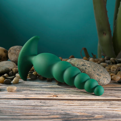 Gender X THE RATTLER - Green 17 cm USB Rechargeable Vibrating and Twirling Anal Plug Gender X