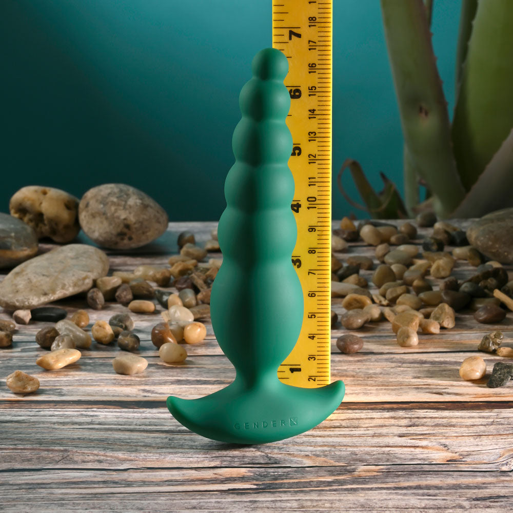 Gender X THE RATTLER - Green 17 cm USB Rechargeable Vibrating and Twirling Anal Plug Gender X