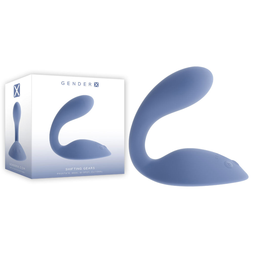 Gender X SHIFTING GEARS - Blue USB Rechargeable Vibrating Grinding Pad Gender X