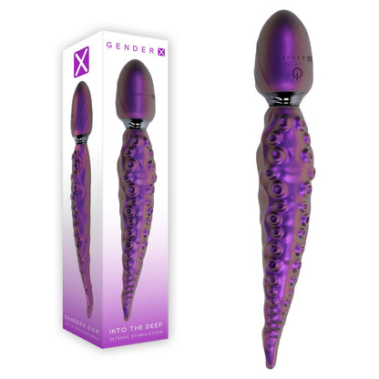 Gender X INTO THE DEEP - Purple 21.7 cm USB Rechargeable Tentacle Fantasy Massage Wand Gender X