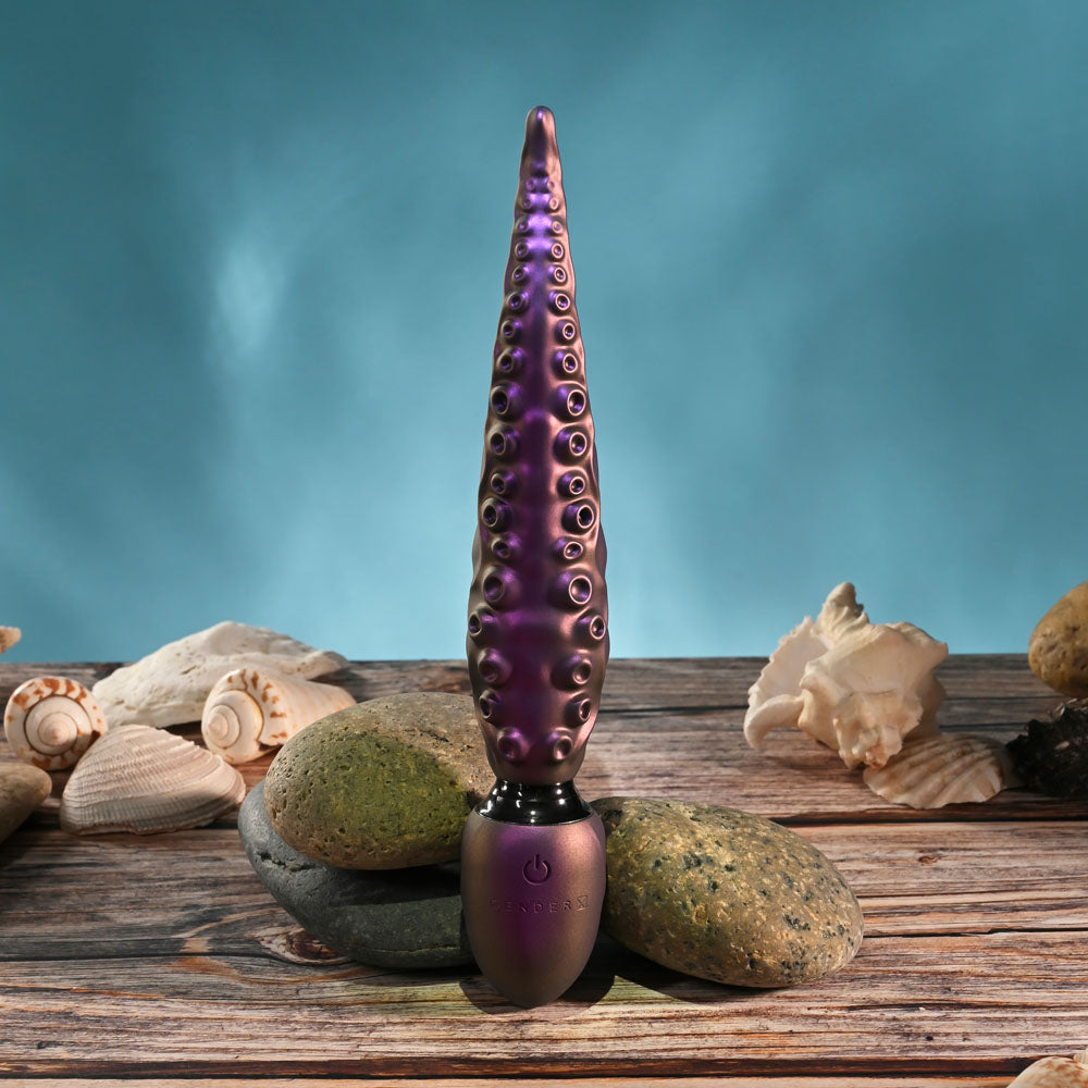 Gender X INTO THE DEEP - Purple 21.7 cm USB Rechargeable Tentacle Fantasy Massage Wand Gender X