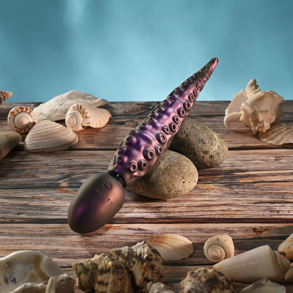 Gender X INTO THE DEEP - Purple 21.7 cm USB Rechargeable Tentacle Fantasy Massage Wand Gender X