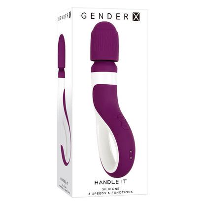 Gender X HANDLE IT - Purple/White USB Rechargeable Massager Wand Gender X