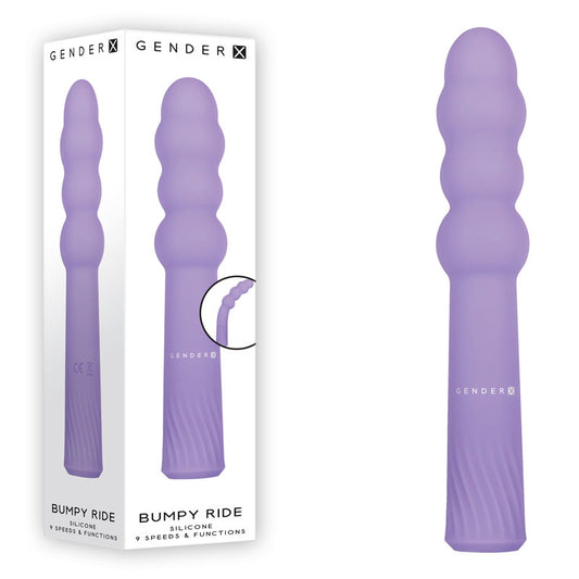 Gender X BUMPY RIDE - Purple 17.4 cm USB Rechargeable Vibrator Purple - Club X