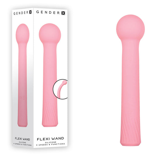 Gender X FLEXI WAND - Pink 16.6 cm USB Rechargeable Vibrator Pink - Club X