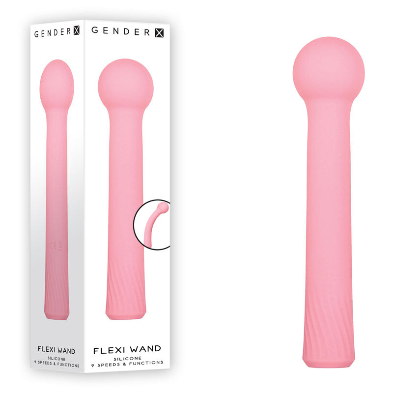 Gender X FLEXI WAND - Pink 16.6 cm USB Rechargeable Vibrator Gender X