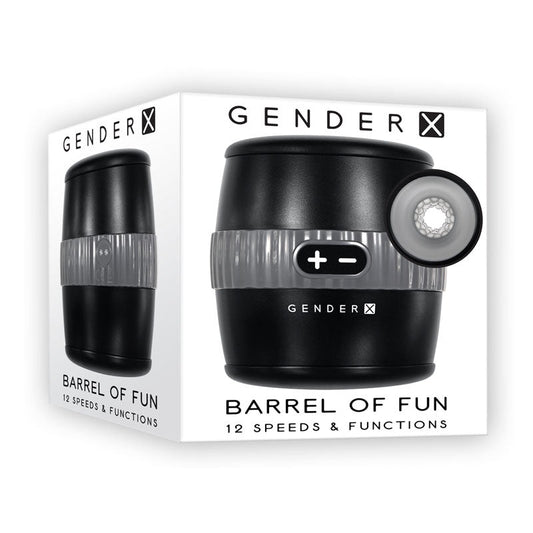 Gender X BARREL OF FUN - Black USB Rechargeable Stroker Gender X
