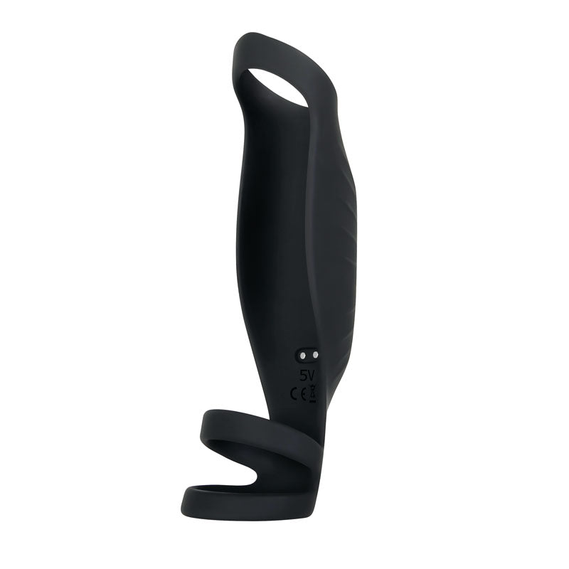 Gender X ROCKETEER - Black USB Rechargeable Vibrating Penis Sleeve Gender X