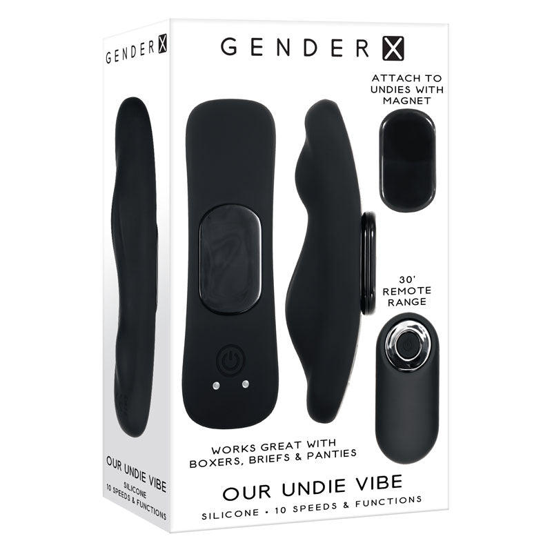 Gender X OUR UNDIE VIBE - Black USB Rechargeable Panty Vibe Gender X