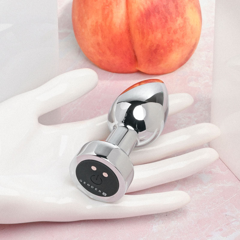 Gender X ROCKIN' METAL PLUG - Metallic 9.3 cm USB Rechargeable Butt Plug Gender X