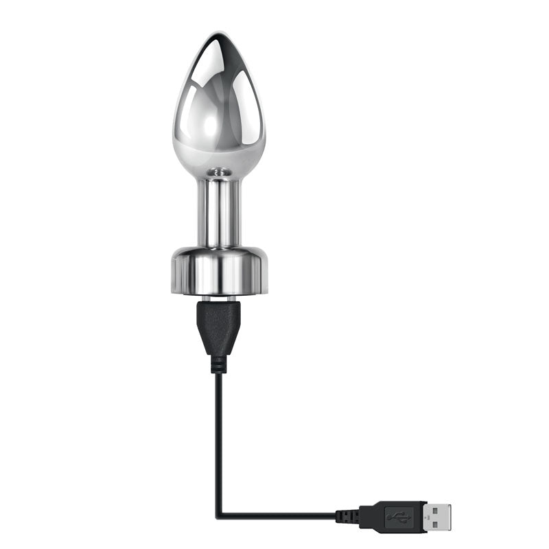Gender X ROCKIN' METAL PLUG - Metallic 9.3 cm USB Rechargeable Butt Plug Gender X