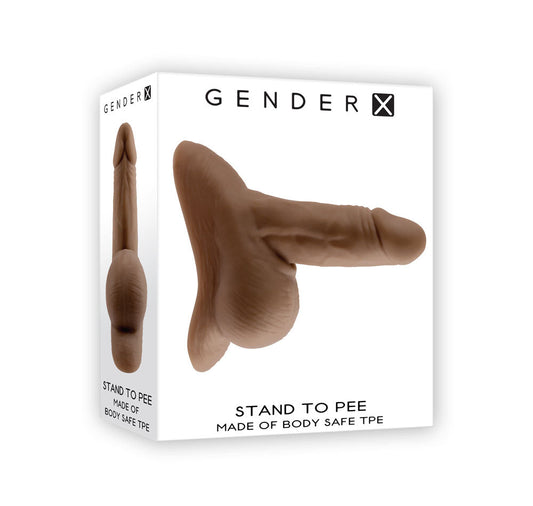 Gender X STAND TO PEE - Dark - Brown Realistic Stand-To-Pee Funnel Gender X