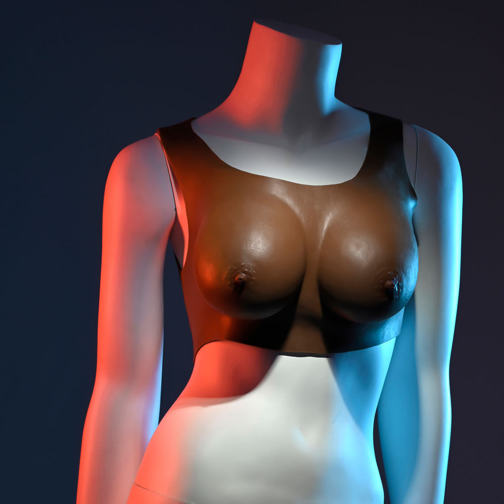 Gender X UNDERGARMENTS - PLATE C-CUP - Dark - Brown Wearable Breasts - C-Cup Size Gender X